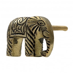 264987 Pomello Elefante 4x3 cm Color oro Pietra Pomello per mobili