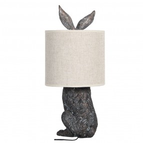 26LMC0013 Table Lamp Rabbit Ø 20x45 cm  Brown Beige Plastic Round Desk Lamp