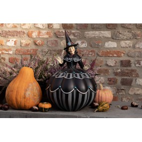 26PR3907 Halloween Decoration Witch 26 cm Black Polyresin