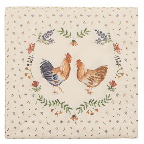 2CAR73 Tovaglioli Carta set di 20 33x33 cm (20) Beige Blu  Carta Pollo e gallo Tovaglioli di carta