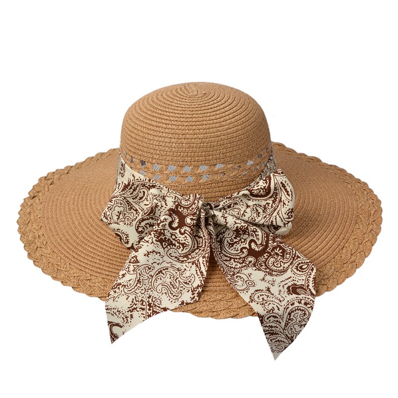 JZHA0093 Cappello da donna Marrone Paglia di carta Cappello da sole