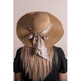 2JZHA0093 Women's Hat Brown Paper straw Sun Hat