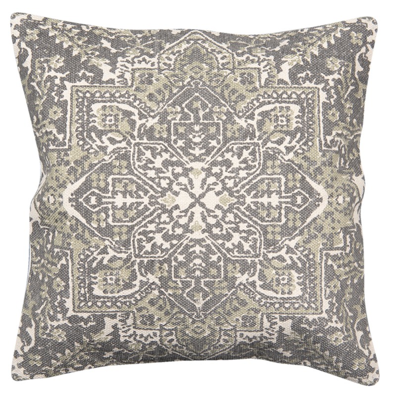 KT032.060 Cushion Cover 50x50 cm Grey Green Cotton Square Pillow Cover