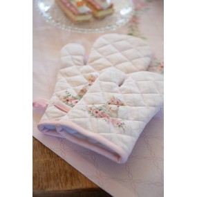2FEB01-1 Tablecloth 100x100 cm Pink Cotton Rabbit Square