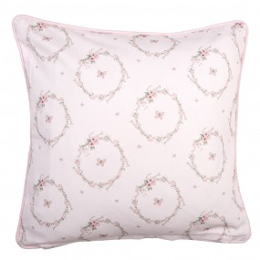 2FEB21-1 Cushion Cover 40x40 cm Pink Cotton Rabbit Square