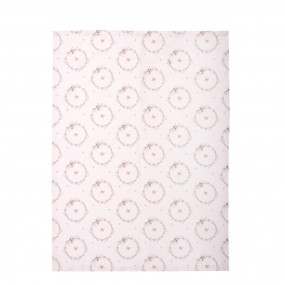 2FEB42-2 Tea Towel  50x70 cm Pink Cotton Rabbit Kitchen Towel