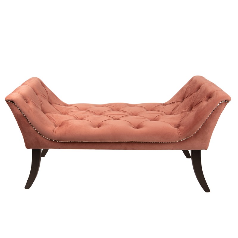 50553P Bench 2-Zits Pink Textile Dining Bench