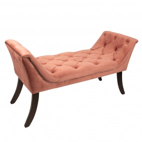 250553P Bench 2-Zits Pink Textile Dining Bench