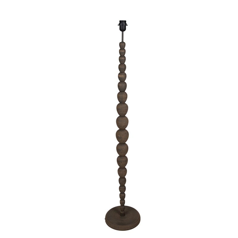 5LMP359 Floor Lamp Ø 24x129 cm Brown Grey Wood Round Standing Lamp
