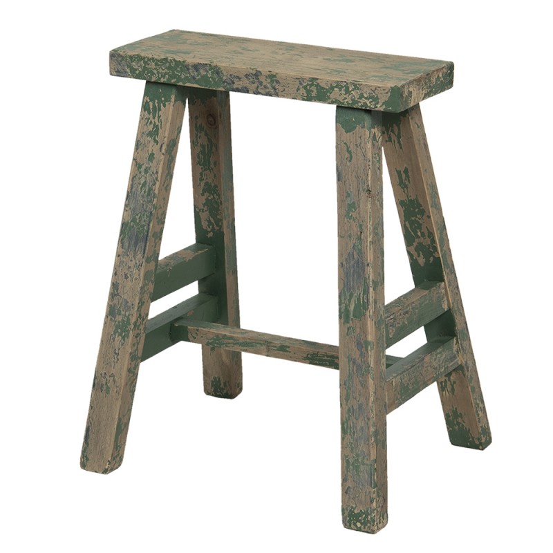 6H1965 Plant Table 39x29x47 cm Green Wood Rectangle Plant Stand