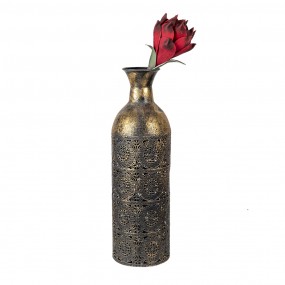 26Y4497L Vase Ø 14x47 cm Couleur cuivre Fer Rond Vase de décoration