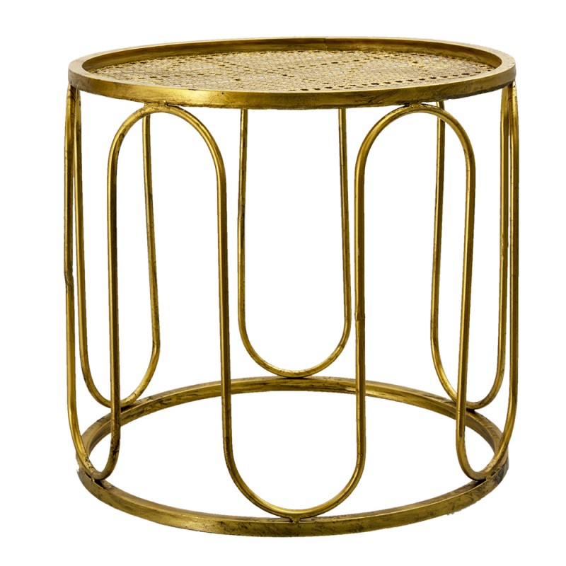 6Y4552 Side Table Ø 41x37 cm Gold colored Metal Round