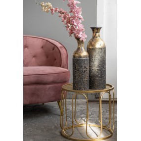 26Y4552 Side Table Ø 41x37 cm Gold colored Metal Round