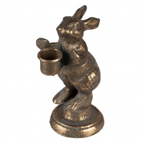 26Y5322 Candle holder Rabbit 10x7x16 cm Gold colored Iron Candle Holder