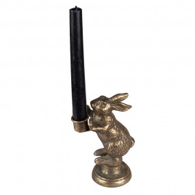 26Y5322 Candle holder Rabbit 10x7x16 cm Gold colored Iron Candle Holder