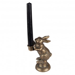 6Y5322 Candle holder Rabbit 12x10x30 cm Gold colored Iron Candle Holder