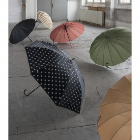 2JZUM0053 Paraplu Volwassenen  Ø 100 cm Bruin Polyester Strepen Regenscherm