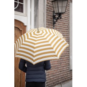 2JZUM0053 Parapluie pour adultes Ø 100 cm Marron Polyester Rayures Parapluie