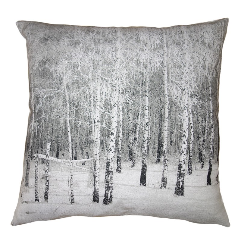 TIS21 Cushion Cover 45x45 cm Grey Polyester Tree Pillow Cover