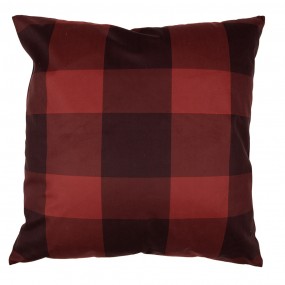 2TX22 Cushion Cover 45x45 cm Red Brown Polyester Deer Pillow Cover