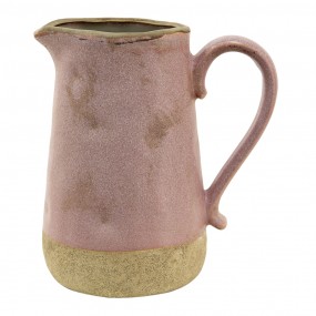 26CE1381L Dekorative Kanne 2200 ml Rosa Beige Keramik Dekoration Vase