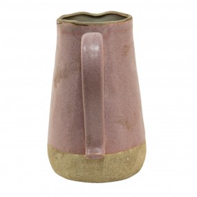 26CE1381L Dekorative Kanne 2200 ml Rosa Beige Keramik Dekoration Vase