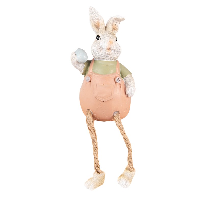 6PR4885 Figurine Rabbit 6x6x16 cm Pink Polyresin Home Accessories