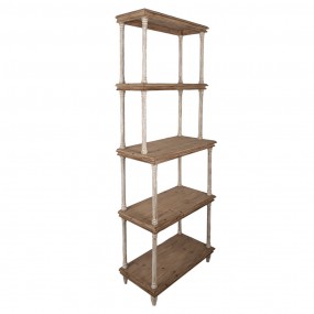 25H0679 Bookcase 80x40x210 cm Brown Wood