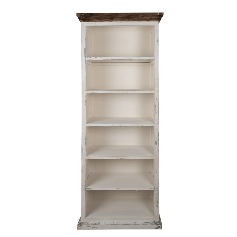 5H0680W Bookcase 80x40x210 cm White Wood
