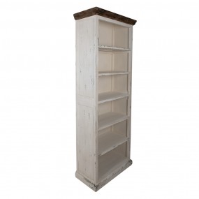 25H0680W Bookcase 80x40x210 cm White Wood