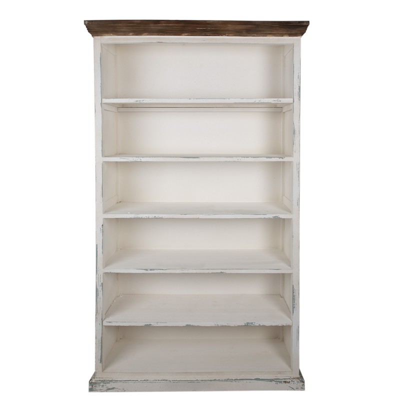 5H0681W Bookcase 120x40x210 cm White Wood