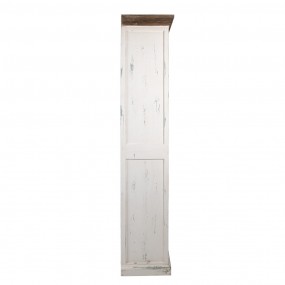 25H0681W Bookcase 120x40x210 cm White Wood