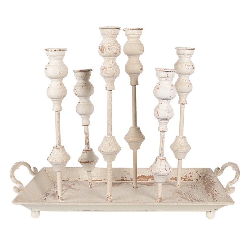 65214 Candle holder 55x26x43 cm White Metal