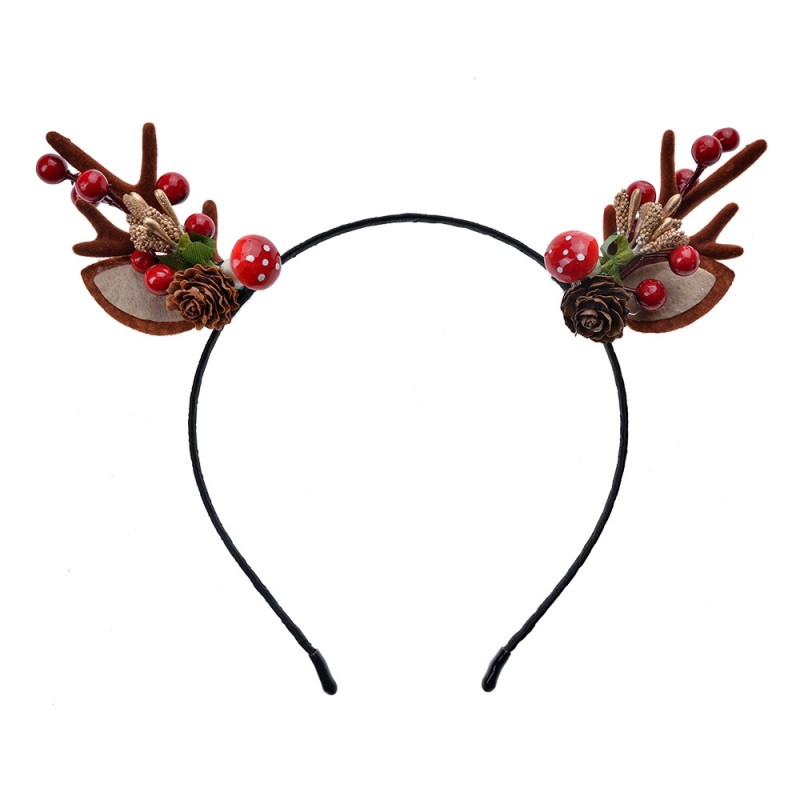 JZHB0125 Headband Girl Antler Brown Plastic Headband Women