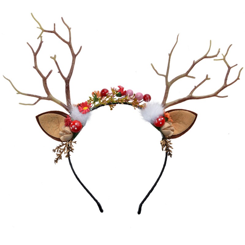 JZHB0128 Headband Girl Antler Brown Plastic Headband Women