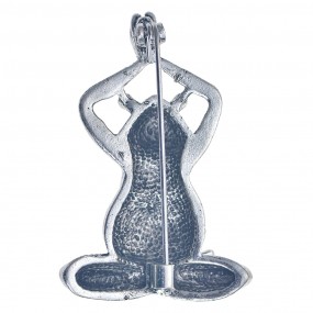 2JZPI0081 Women's Brooch Frog Silver colored Metal Brooch