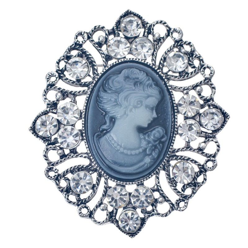 JZPI0085 Women's Brooch Grey Metal Brooch