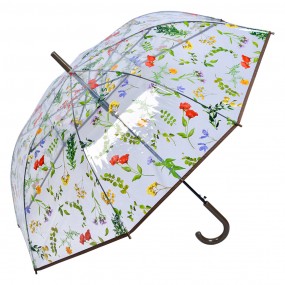 2JZUM0066CH Erwachsenen-Regenschirm 60 cm Transparant Kunststoff Blätter