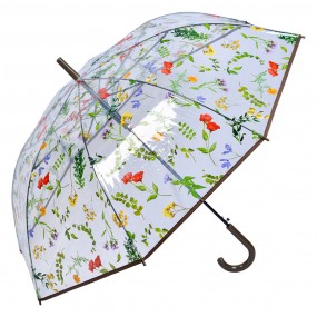 2JZUM0066CH Parapluie pour adultes 60 cm Transparent Plastique Feuilles Paraplu transparent