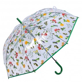 2JZUM0066GR Erwachsenen-Regenschirm 60 cm Transparant Kunststoff Blätter