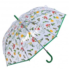 2JZUM0066GR Parapluie pour adultes 60 cm Transparent Plastique Feuilles Paraplu transparent