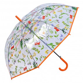 2JZUM0066O Parapluie pour adultes 60 cm Transparent Plastique Feuilles Paraplu transparent