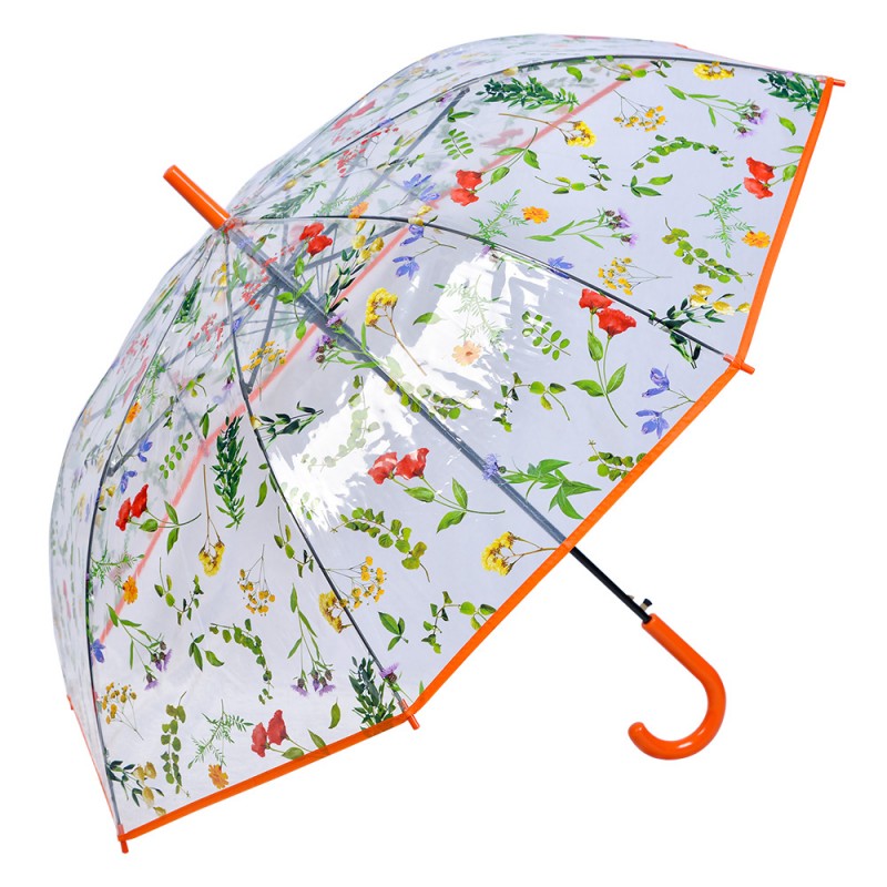 JZUM0066O Adult Umbrella 60 cm Transparent Plastic Leaves Transparent umbrella