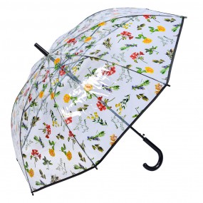 2JZUM0066Z Paraplu Volwassenen  60 cm Transparant Kunststof Bladeren