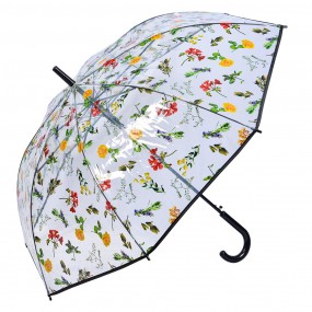 2JZUM0066Z Parapluie pour adultes 60 cm Transparent Plastique Feuilles Paraplu transparent