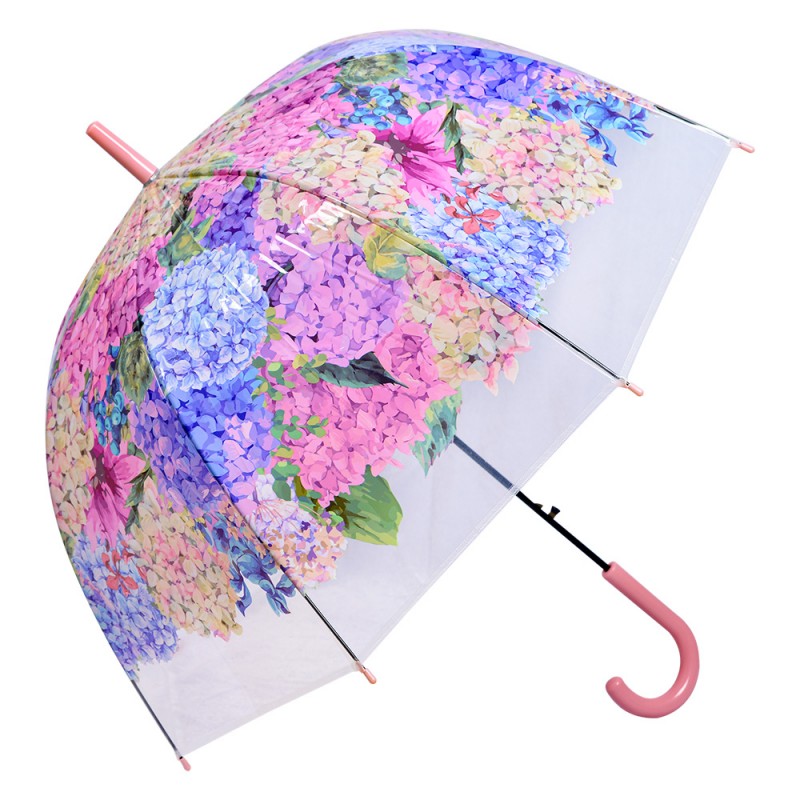 JZUM0067P Paraplu Volwassenen  60 cm Roze Kunststof Hortensia