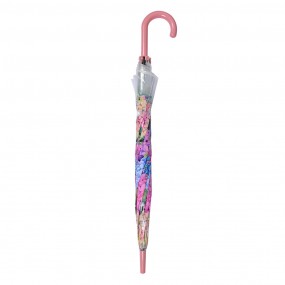 2JZUM0067P Adult Umbrella 60 cm Pink Plastic Hydrangea