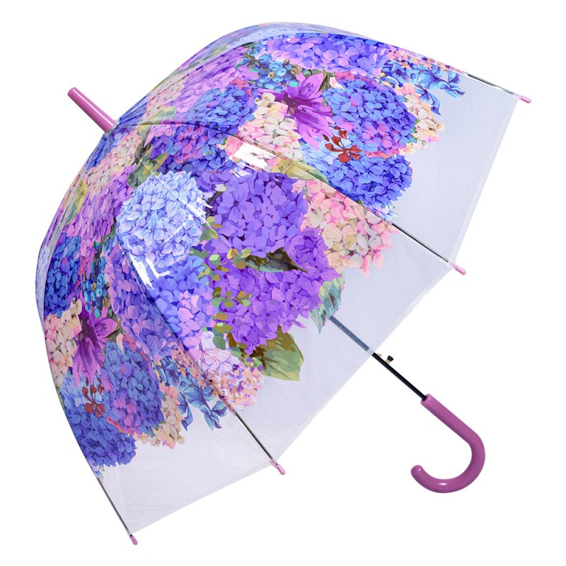 JZUM0067PA Adult Umbrella 60cm Purple Plastic Hydrangea
