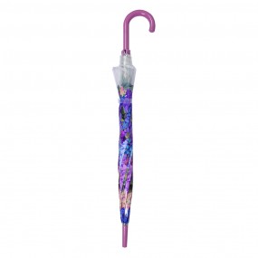 2JZUM0067PA Adult Umbrella 60cm Purple Plastic Hydrangea