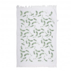 2CT027 Guest Towel 40x66 cm White Green Cotton Twigs Toilet Towel